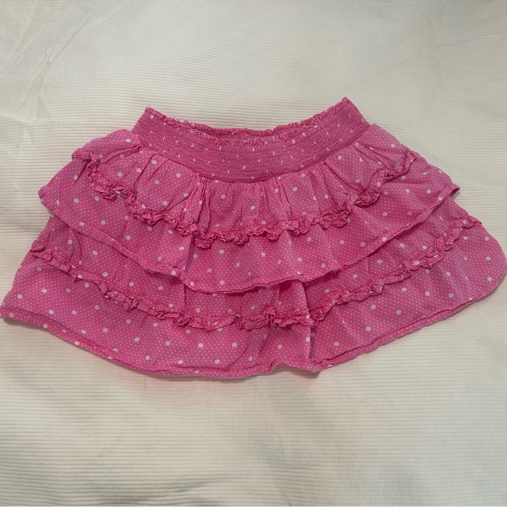 LoveShackFancy Pink Ruffled Girl’s Skirt